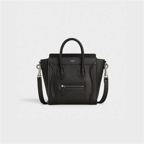 celine nano black price|Celine Luggage Nano Black in Drumme.